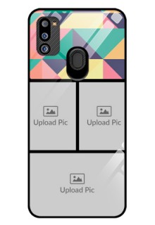 Galaxy M21 2021 Edition Custom Glass Phone Case - Bulk Pic Upload Design