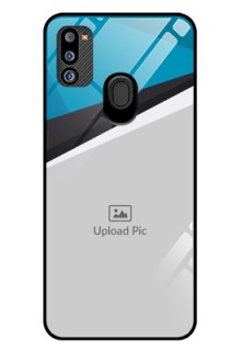 Galaxy M21 2021 Edition Photo Printing on Glass Case - Simple Pattern Photo Upload Design