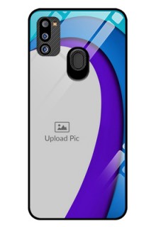 Galaxy M21 2021 Edition Photo Printing on Glass Case - Simple Pattern Design