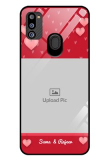 Galaxy M21 2021 Edition Custom Glass Phone Case - Valentines Day Design