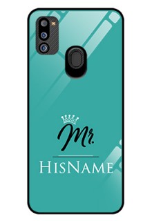 Galaxy M21 2021 Edition Custom Glass Phone Case Mr with Name