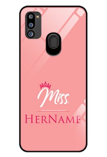 Galaxy M21 2021 Edition Custom Glass Phone Case Mrs with Name