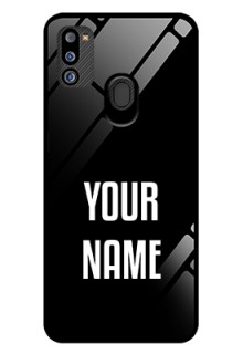Galaxy M21 2021 Edition Your Name on Glass Phone Case