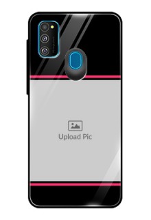 Galaxy M21 Custom Glass Mobile Case  - with Add Text Design