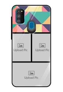 Galaxy M21 Custom Glass Phone Case  - Bulk Pic Upload Design