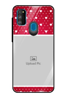 Galaxy M21 Photo Printing on Glass Case  - Hearts Mobile Case Design