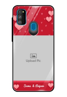 Galaxy M21 Custom Glass Phone Case  - Valentines Day Design