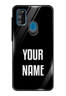 Galaxy M21 Your Name on Glass Phone Case