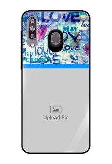 Samsung Galaxy M30 Custom Glass Mobile Case  - Colorful Love Design