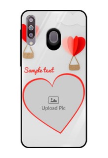 Samsung Galaxy M30 Custom Glass Mobile Case  - Parachute Love Design