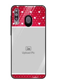 Samsung Galaxy M30 Photo Printing on Glass Case  - Hearts Mobile Case Design