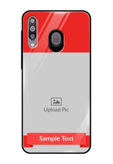 Samsung Galaxy M30 Custom Glass Phone Case  - Simple Red Color Design