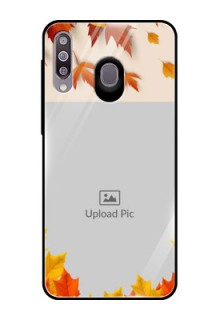 Samsung Galaxy M30 Photo Printing on Glass Case  - Autumn Maple Leaves Design