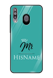 Galaxy M30 Custom Glass Phone Case Mr with Name