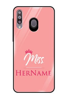 Galaxy M30 Custom Glass Phone Case Mrs with Name