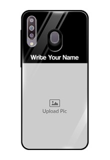 Galaxy M30 Photo with Name on Glass Phone Case