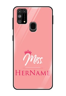 Galaxy M31 Prime Edition Custom Glass Phone Case Mrs with Name
