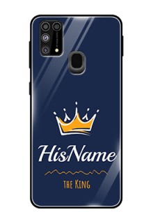 Galaxy M31 Prime Edition Glass Phone Case King with Name