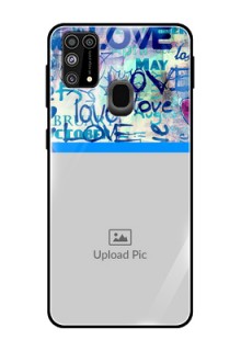 Galaxy M31 Custom Glass Mobile Case  - Colorful Love Design