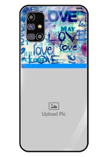 Galaxy M31S Custom Glass Mobile Case  - Colorful Love Design