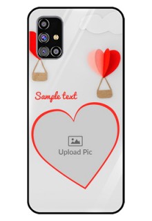 Galaxy M31S Custom Glass Mobile Case  - Parachute Love Design