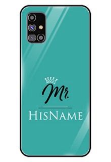Galaxy M31S Custom Glass Phone Case Mr with Name