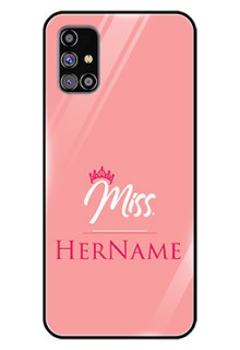 Galaxy M31S Custom Glass Phone Case Mrs with Name