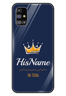 Galaxy M31S Glass Phone Case King with Name