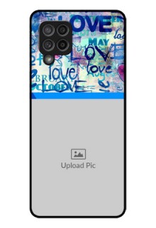 Galaxy M42 5G Custom Glass Mobile Case - Colorful Love Design