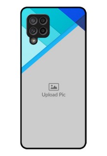 Galaxy M42 5G Custom Glass Phone Case - Blue Pattern Design