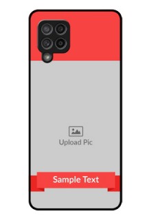 Galaxy M42 5G Custom Glass Phone Case - Simple Red Color Design