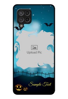 Galaxy M42 5G Custom Glass Phone Case - Halloween frame design