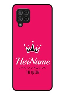 Galaxy M42 5G Glass Phone Case Queen with Name