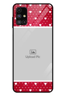 Galaxy M51 Photo Printing on Glass Case  - Hearts Mobile Case Design