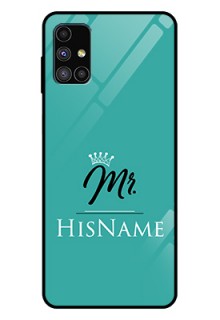 Galaxy M51 Custom Glass Phone Case Mr with Name