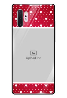 Samsung Galaxy Note 10 Plus Photo Printing on Glass Case  - Hearts Mobile Case Design