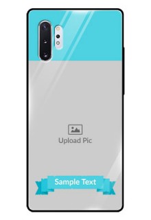 Samsung Galaxy Note 10 Plus Personalized Glass Phone Case  - Simple Blue Color Design
