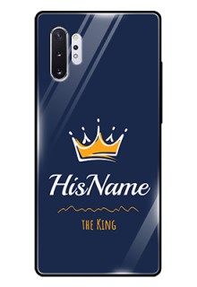 Galaxy Note 10 Plus Glass Phone Case King with Name