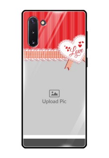 Galaxy Note 10 Custom Glass Mobile Case  - Red Love Pattern Design