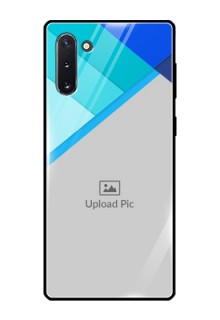 Galaxy Note 10 Custom Glass Phone Case  - Blue Pattern Design