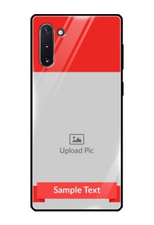 Galaxy Note 10 Custom Glass Phone Case  - Simple Red Color Design