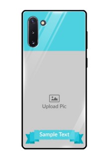 Galaxy Note 10 Personalized Glass Phone Case  - Simple Blue Color Design