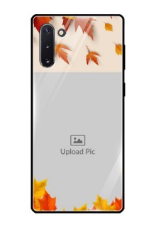 Galaxy Note 10 Photo Printing on Glass Case  - Autumn Maple Leaves Design