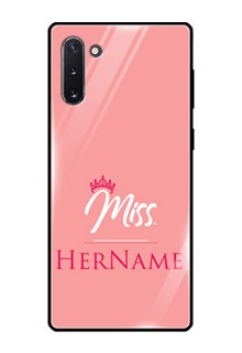 Galaxy Note 10 Custom Glass Phone Case Mrs with Name