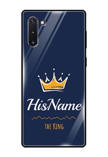 Galaxy Note 10 Glass Phone Case King with Name