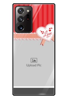 Galaxy Note 20 Ultra Custom Glass Mobile Case  - Red Love Pattern Design