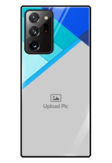 Galaxy Note 20 Ultra Custom Glass Phone Case  - Blue Pattern Design