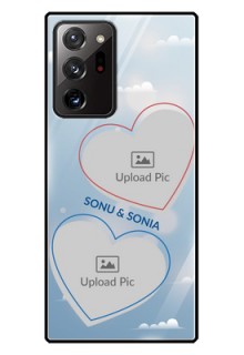 Galaxy Note 20 Ultra Custom Glass Mobile Case  - Blue Color Couple Design 