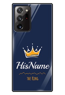 Galaxy Note 20 Ultra Glass Phone Case King with Name