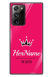 Galaxy Note 20 Ultra Glass Phone Case Queen with Name